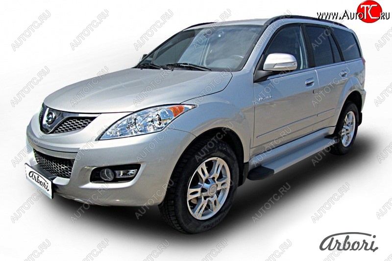 10 979 р. Порожки для ног Arbori Optima Silver Great Wall Hover H5 (2010-2017)  с доставкой в г. Кемерово