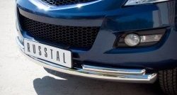 17 199 р. Защита переднего бампера (2 трубыØ76 и 42 мм, нержавейка) SLITKOFF  Great Wall Hover H5 (2010-2017)  с доставкой в г. Кемерово. Увеличить фотографию 3