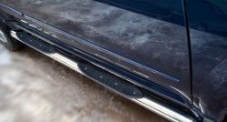 83 999 р. Защита порогов с пластиковыми вставками для ног из круглой трубы диаметром 76 мм Russtal Great Wall Hover H5 (2010-2017) (Защита порогов с со скосами на торцах (вариант 1))  с доставкой в г. Кемерово. Увеличить фотографию 4