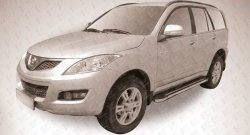 11 299 р. Алюминиевые пороги Slitkoff Luxe Black  Great Wall Hover H5 (2010-2017)  с доставкой в г. Кемерово. Увеличить фотографию 2