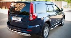 14 399 р. Защита заднего бампера (2 трубы Ø63 мм, нержавейка) SLITKOFF  Great Wall Hover H5 (2010-2017)  с доставкой в г. Кемерово. Увеличить фотографию 2