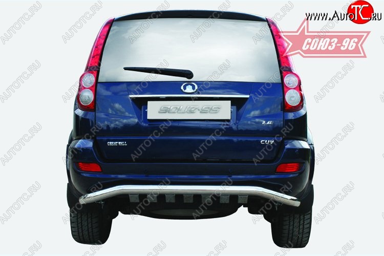 16 586 р. Защита заднего бампера с элементами из профиля Souz-96 (d60)  Great Wall Hover H5 (2010-2017)  с доставкой в г. Кемерово