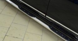 83 999 р. Защита порогов с пластиковыми вставками для ног из круглой трубы диаметром 76 мм Russtal Great Wall Hover H6 (2012-2016) (Защита порогов с со скосами на торцах (вариант 1))  с доставкой в г. Кемерово. Увеличить фотографию 6