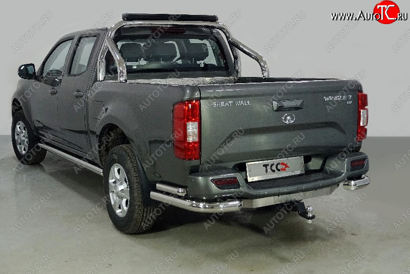28 749 р. Защита заднего бампера (уголки двойные) 4WD 2.0 TD ТСС 76,1/50,8 мм  Great Wall Wingle 7 (2018-2023) пикап  с доставкой в г. Кемерово