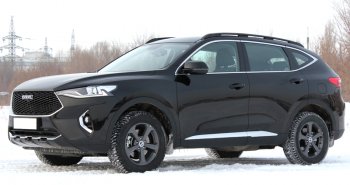 10 599 р. Рейлинги крыши АПС  Haval F7 (2018-2024)  дорестайлинг, рестайлинг (Серебристые, без поперечин)  с доставкой в г. Кемерово. Увеличить фотографию 2