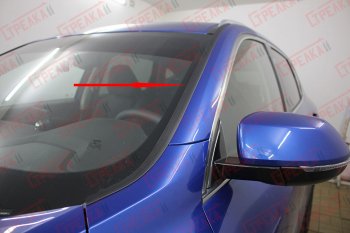 1 699 р. Водостоки (дефлектора) лобового стекла Стрелка 11 Haval F7x дорестайлинг (2019-2022)  с доставкой в г. Кемерово. Увеличить фотографию 2