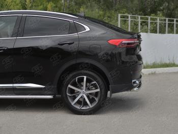12 949 р. Защита заднего бампера (Ø63 мм, нержавейка) SLITKOFF  Haval F7x (2019-2022) дорестайлинг  с доставкой в г. Кемерово. Увеличить фотографию 4