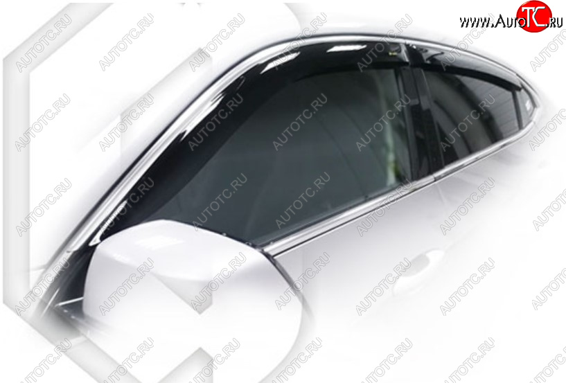 2 199 р. Дефлектора окон CA-Plastic Haval F7x дорестайлинг (2019-2022) (Classic полупрозрачный, Без хром молдинга)  с доставкой в г. Кемерово