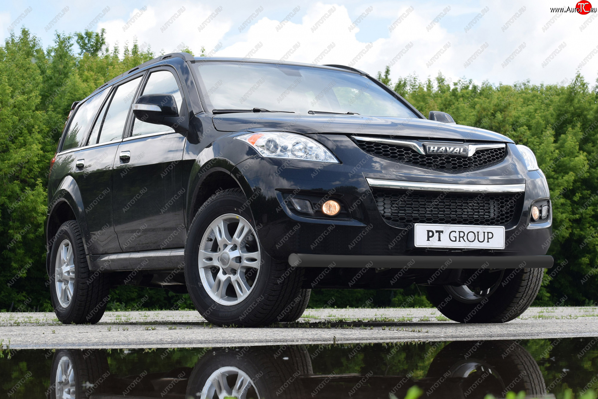 5 519 р. Защита переднего бампера Petroil Tuning (Ø63 мм)  Haval H5 (2020-2023) рестайлинг (Сталь с полимерным покрытием в цвет: черный ❞Шагрень❝)  с доставкой в г. Кемерово
