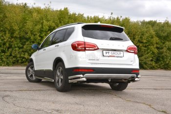 25 999 р. Защита порогов из трубы Ø63 Petroil Tuning  Haval H6 (2013-2020) дорестайлинг (Нержавеющая полированная сталь)  с доставкой в г. Кемерово. Увеличить фотографию 2