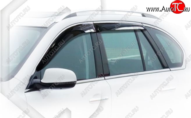 2 299 р. Дефлектор капота CA-Plastiс  Haval H8 (2015-2017) (Classic полупрозрачный, Без хром.молдинга)  с доставкой в г. Кемерово