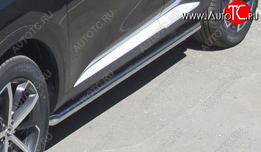 11 999 р. Защита порогов Slitkoff (d57 мм)  Haval H9 (2017-2019) 1-ый рестайлинг (Нержавеющая сталь)  с доставкой в г. Кемерово