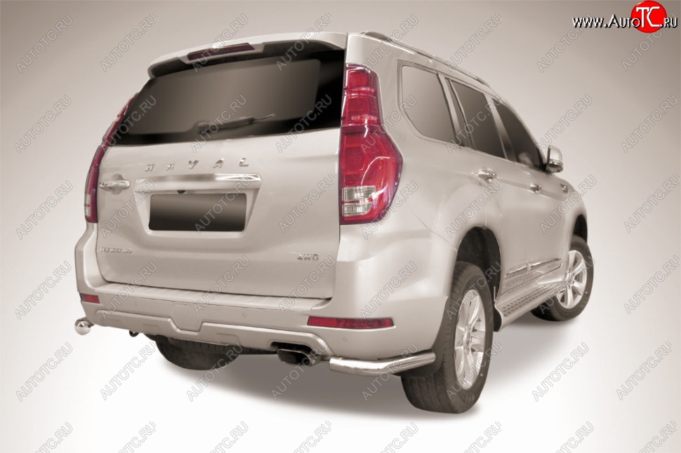 5 999 р. Уголки d76 серебристые  Haval H9 (2017-2019) 1-ый рестайлинг (Сталь с полимерным покрытием. Цвет: серебристый)  с доставкой в г. Кемерово