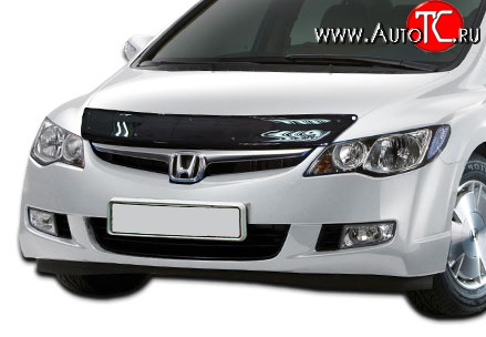 2 599 р. Дефлектор капота NovLine Honda Civic FD седан дорестайлинг (2005-2008)  с доставкой в г. Кемерово