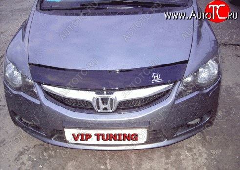 999 р. Дефлектор капота Russtal Honda Civic FD седан дорестайлинг (2005-2008)  с доставкой в г. Кемерово