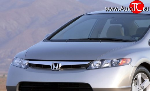 10 799 р. Пластиковый капот Standart Honda Civic FD седан дорестайлинг (2005-2008)  с доставкой в г. Кемерово