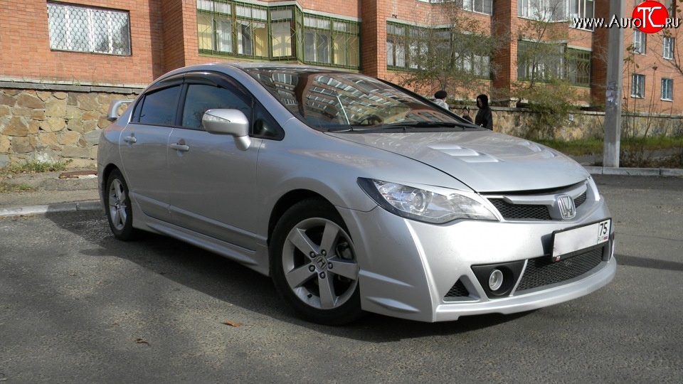 5 699 р. Решётка радиатора Mugen RR  Honda Civic  FD (2005-2008) седан дорестайлинг (Неокрашенная)  с доставкой в г. Кемерово