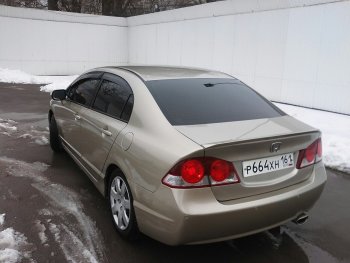 3 399 р. Лип спойлер АВТОКРАТ  Honda Civic  FD (2005-2011) седан дорестайлинг, седан рестайлинг (Неокрашенный)  с доставкой в г. Кемерово. Увеличить фотографию 1