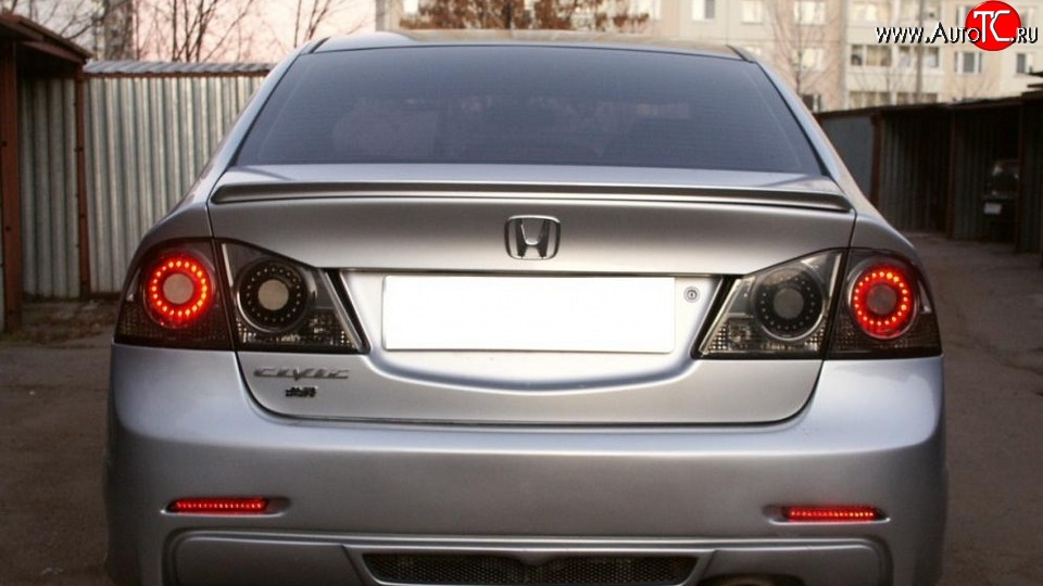 5 499 р. Лип спойлер Драйв  Honda Civic  FD (2005-2011) седан дорестайлинг, седан рестайлинг (Неокрашенный)  с доставкой в г. Кемерово
