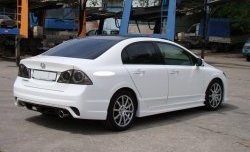 18 499 р. Задний бампер INGS Extreem  Honda Civic  FD (2005-2011) седан дорестайлинг, седан рестайлинг (Неокрашенный)  с доставкой в г. Кемерово. Увеличить фотографию 2