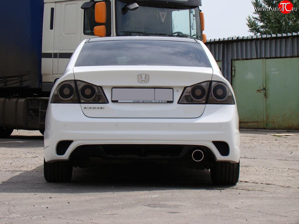 18 499 р. Задний бампер INGS Extreem  Honda Civic  FD (2005-2011) седан дорестайлинг, седан рестайлинг (Неокрашенный)  с доставкой в г. Кемерово