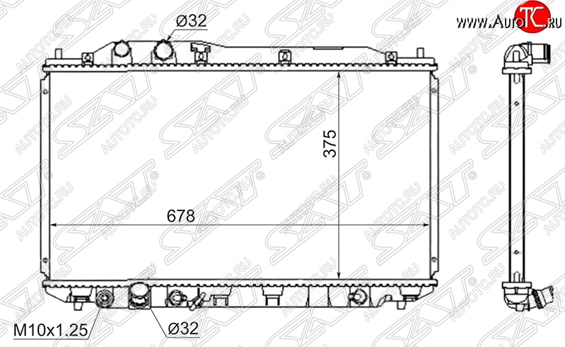 5 599 р. Радиатор двигателя SAT (пластинчатый, МКПП/АКПП, quick fit) Honda Civic FD седан дорестайлинг (2005-2008) с доставкой в г. Кемерово Увеличить фотографию 1 5 599 р. Радиатор двигателя SAT (пластинчатый, МКПП/АКПП, quick fit) Honda Civic FD седан дорестайлинг (2005-2008) с доставкой в г. Кемерово