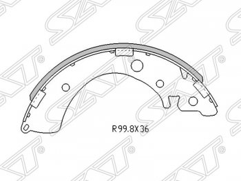 Колодки тормозные задние SAT Honda Civic EP хэтчбэк 3 дв. рестайлинг (2003-2006)