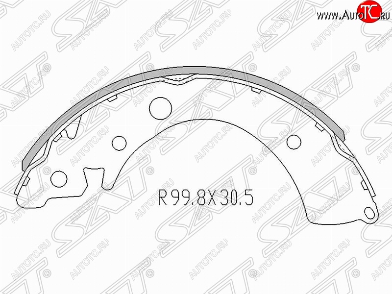 1 229 р. Колодки тормозные задние SAT Honda Jazz (2008-2015)  с доставкой в г. Кемерово