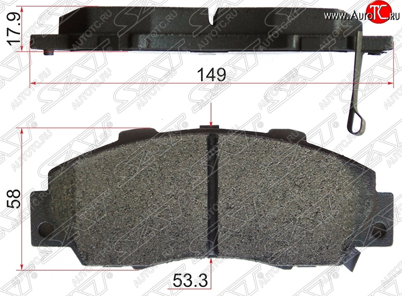 1 139 р. Колодки тормозные передние SAT Honda Civic EJ,EK,EM седан дорестайлинг (1995-1998)  с доставкой в г. Кемерово