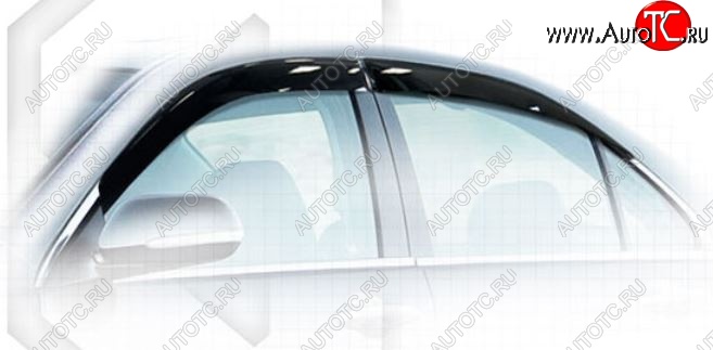 1 999 р. Дефлектора окон (CL-8, CL9) CA-Plastiс Honda Accord 7 CL седан дорестайлинг (2002-2005) (Classic полупрозрачный, Без хром.молдинга, Крепление только на скотч)  с доставкой в г. Кемерово