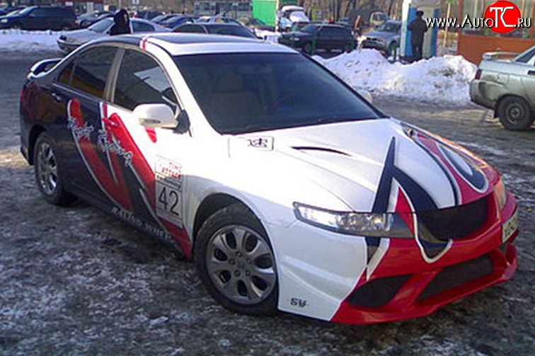 15 949 р. Пластиковый капот Night-Racing Honda Accord 7 CL седан дорестайлинг (2002-2005) (Неокрашенный)  с доставкой в г. Кемерово