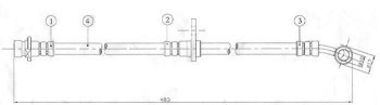 Тормозной шланг передний SAT (правый) Honda Accord ( 7 CL,  7 CM) - Inspire  4