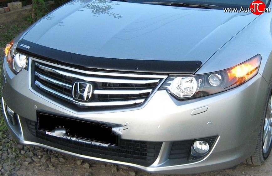 4 599 р. Дефлектор капота NovLine Honda Accord 8 CU седан дорестайлинг (2008-2011)  с доставкой в г. Кемерово