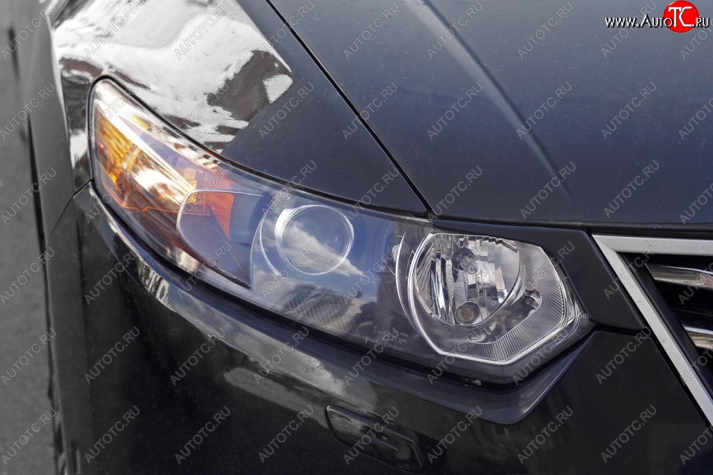 319 р. Реснички на фары RA  Honda Accord  8 CU (2008-2011) седан дорестайлинг (Неокрашенные)  с доставкой в г. Кемерово