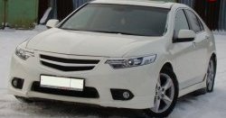 1 299 р. Реснички Sport на фары рестайлинг  Honda Accord  8 CU (2008-2011) седан дорестайлинг (Неокрашенные)  с доставкой в г. Кемерово. Увеличить фотографию 2