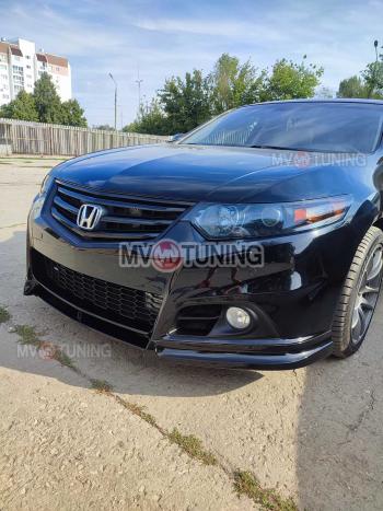 27 499 р. Бампер передний Modulo Style Honda Accord 8 CU седан дорестайлинг (2008-2011) (Неокрашенный, Без вырезов под парктронники, Без вырезов под омыватели)  с доставкой в г. Кемерово. Увеличить фотографию 2