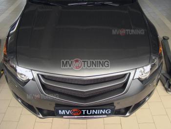 1 399 р. Планка решетки радиатора Sport var №2 Honda Accord 8 CU седан дорестайлинг (2008-2011)  с доставкой в г. Кемерово. Увеличить фотографию 3