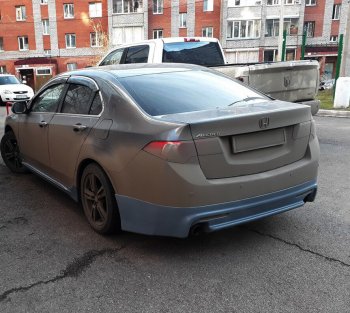 6 499 р. Накладка Type-S Mini на задний бампер Honda Accord 8 CU седан дорестайлинг (2008-2011) (Неокрашенная)  с доставкой в г. Кемерово. Увеличить фотографию 2