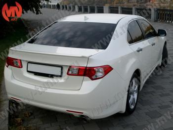 4 199 р. Лип спойлер на крышку багажника MV-Tuning Honda Accord 8 CU седан дорестайлинг (2008-2011) (Неокрашенный)  с доставкой в г. Кемерово. Увеличить фотографию 2