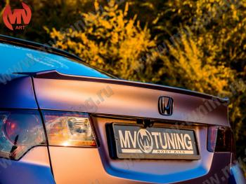 4 199 р. Лип спойлер на крышку багажника MV-Tuning Honda Accord 8 CU седан дорестайлинг (2008-2011) (Неокрашенный)  с доставкой в г. Кемерово. Увеличить фотографию 5