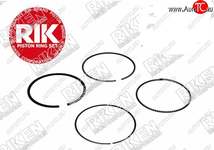 3 199 р. Комплект поршневых колец на 1 поршень RIKEN (K24Z3, не подходят на поршни с марк L5A) Honda Accord 8 CU седан дорестайлинг (2008-2011)  с доставкой в г. Кемерово