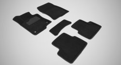 Износостойкие коврики в салон SeiNtex Premium 3D 4 шт. (ворсовые, черные) Honda Accord  8 CU (2008-2011) седан дорестайлинг