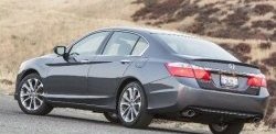 3 499 р. Лип спойлер Сабля Honda Accord 9 CR седан дорестайлинг (2013-2016) (Неокрашенный)  с доставкой в г. Кемерово. Увеличить фотографию 3