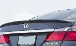 3 499 р. Лип спойлер Сабля Honda Accord 9 CR седан дорестайлинг (2013-2016) (Неокрашенный)  с доставкой в г. Кемерово. Увеличить фотографию 5