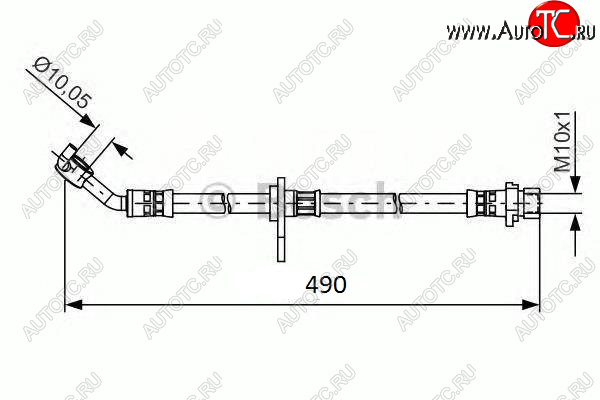 3 099 р. Правый тормозной шланг BOSCH Honda Accord 8 CS купе рестайлинг (2010-2012)  с доставкой в г. Кемерово