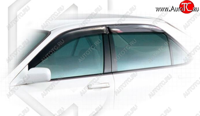 1 999 р. Дефлектора окон (CL1,CL3, CF3-CF5) CA-Plastiс Honda Accord 6 CF седан дорестайлинг (1997-2000) (Classic полупрозрачный, Без хром.молдинга)  с доставкой в г. Кемерово