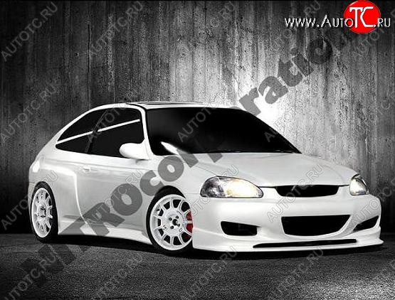 22 899 р. Передний бампер (дорестайлинг) Mugen Honda Civic ES седан дорестайлинг (2000-2003)  с доставкой в г. Кемерово
