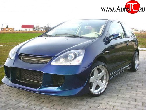 7 299 р. Передний бампер Sport Honda Civic ES седан дорестайлинг (2000-2003)  с доставкой в г. Кемерово
