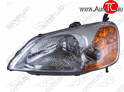 7 649 р. Левая фара (евросвет) TYC Honda Civic ES седан дорестайлинг (2000-2003)  с доставкой в г. Кемерово