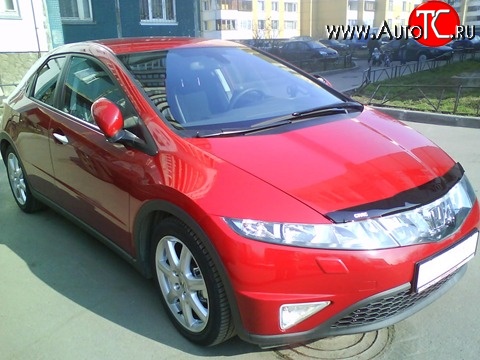 2 069 р. Дефлектор капота NovLine Honda Civic FK,FN хэтчбэк 5 дв. дорестайлинг (2005-2008)  с доставкой в г. Кемерово